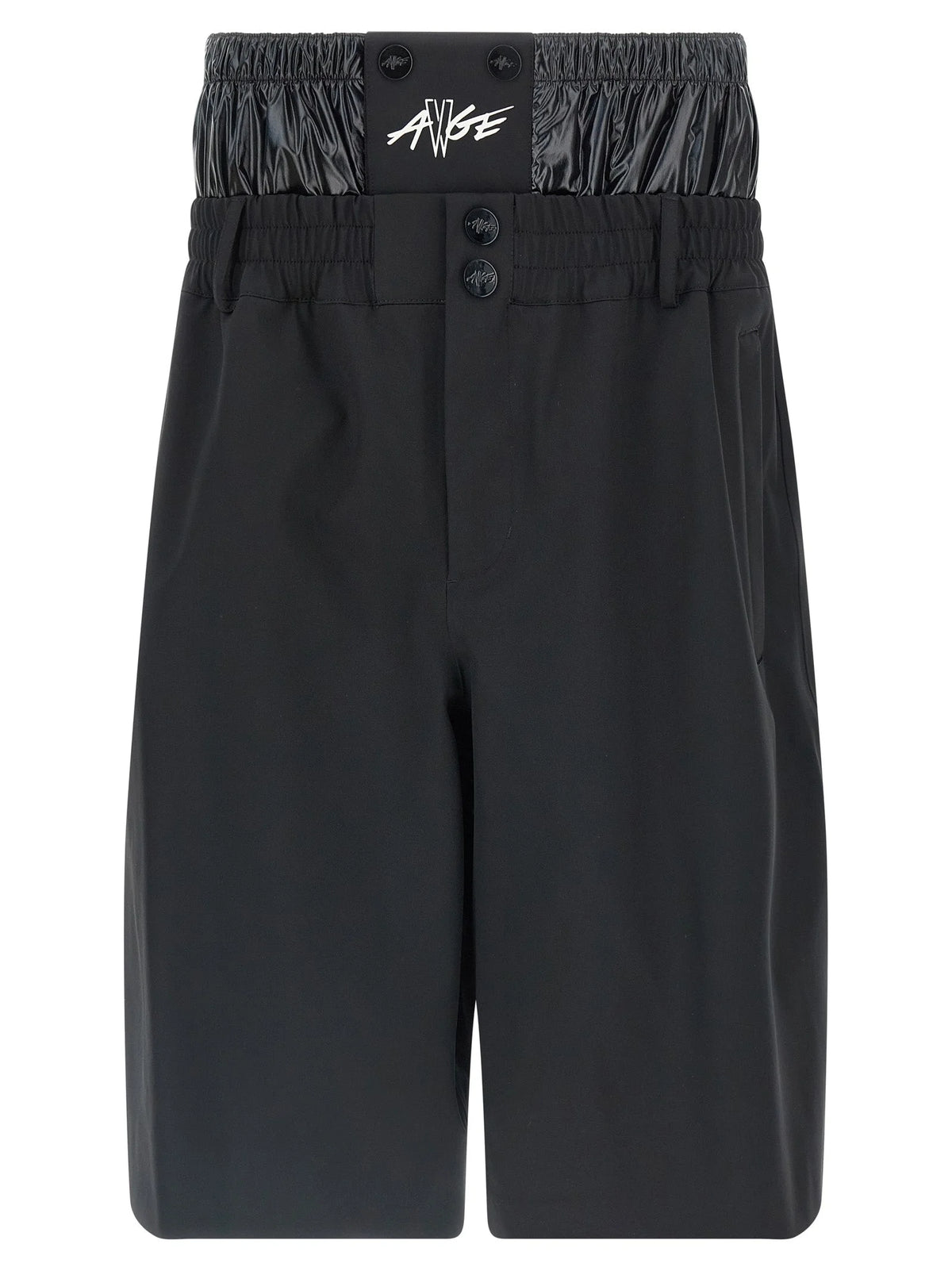 MONCLER GENIUS Black Polyamide Bermuda Shorts