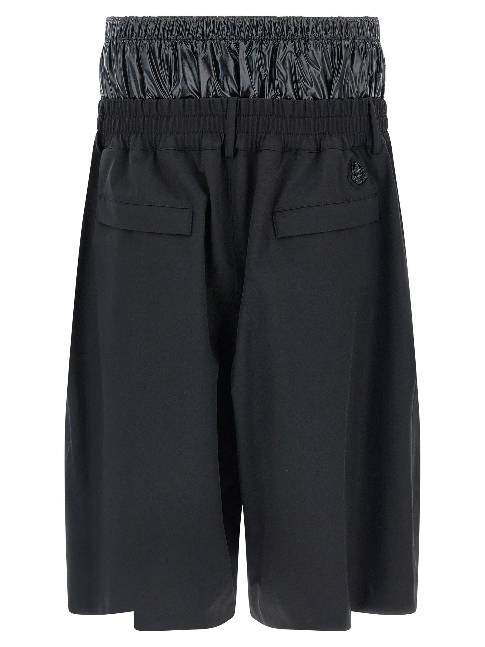 MONCLER GENIUS Black Polyamide Bermuda Shorts