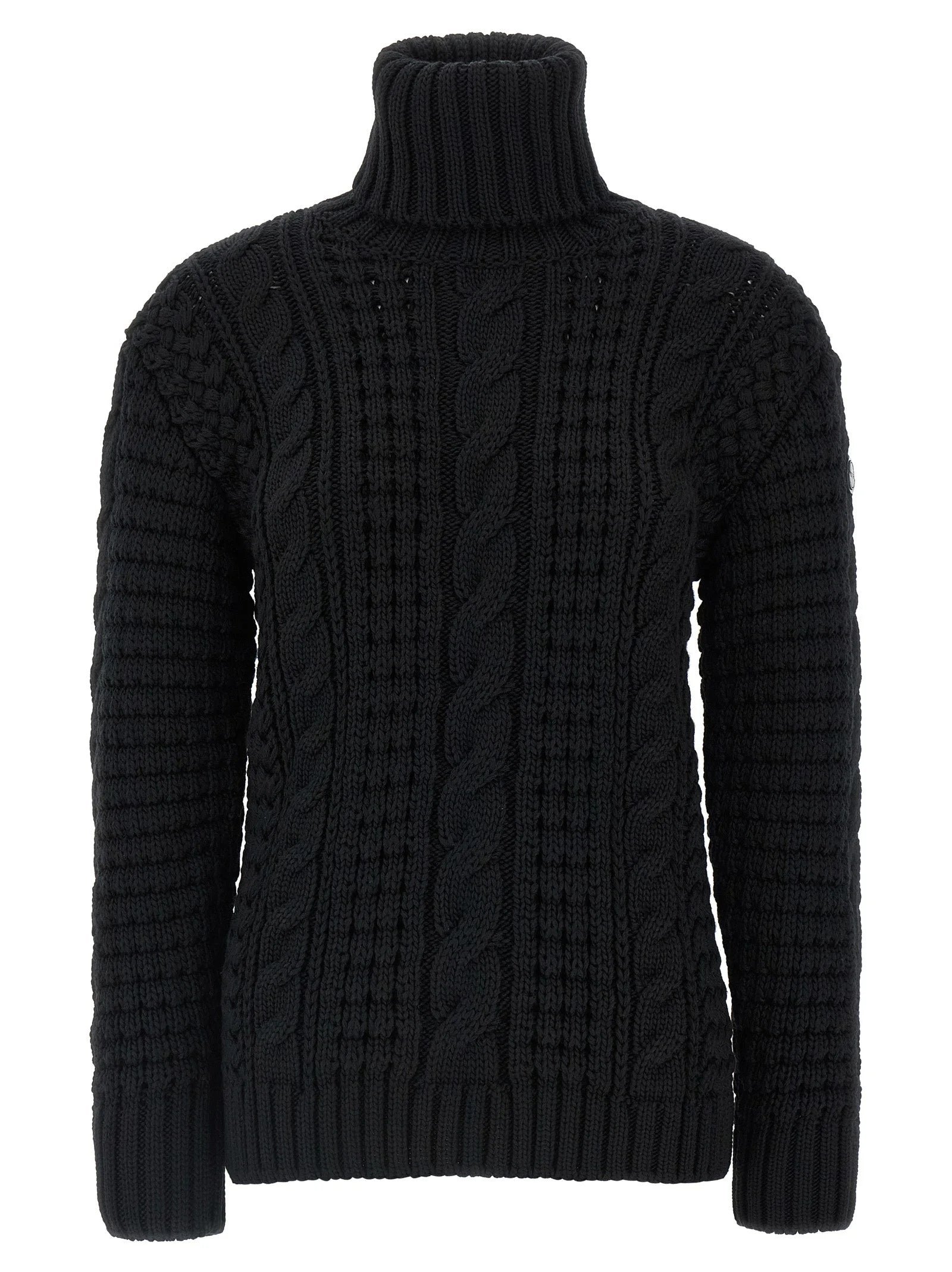 MONCLER GENIUS Black Virgin Wool Cardigan - XS