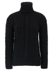 MONCLER GENIUS Black Virgin Wool Cardigan - XS
