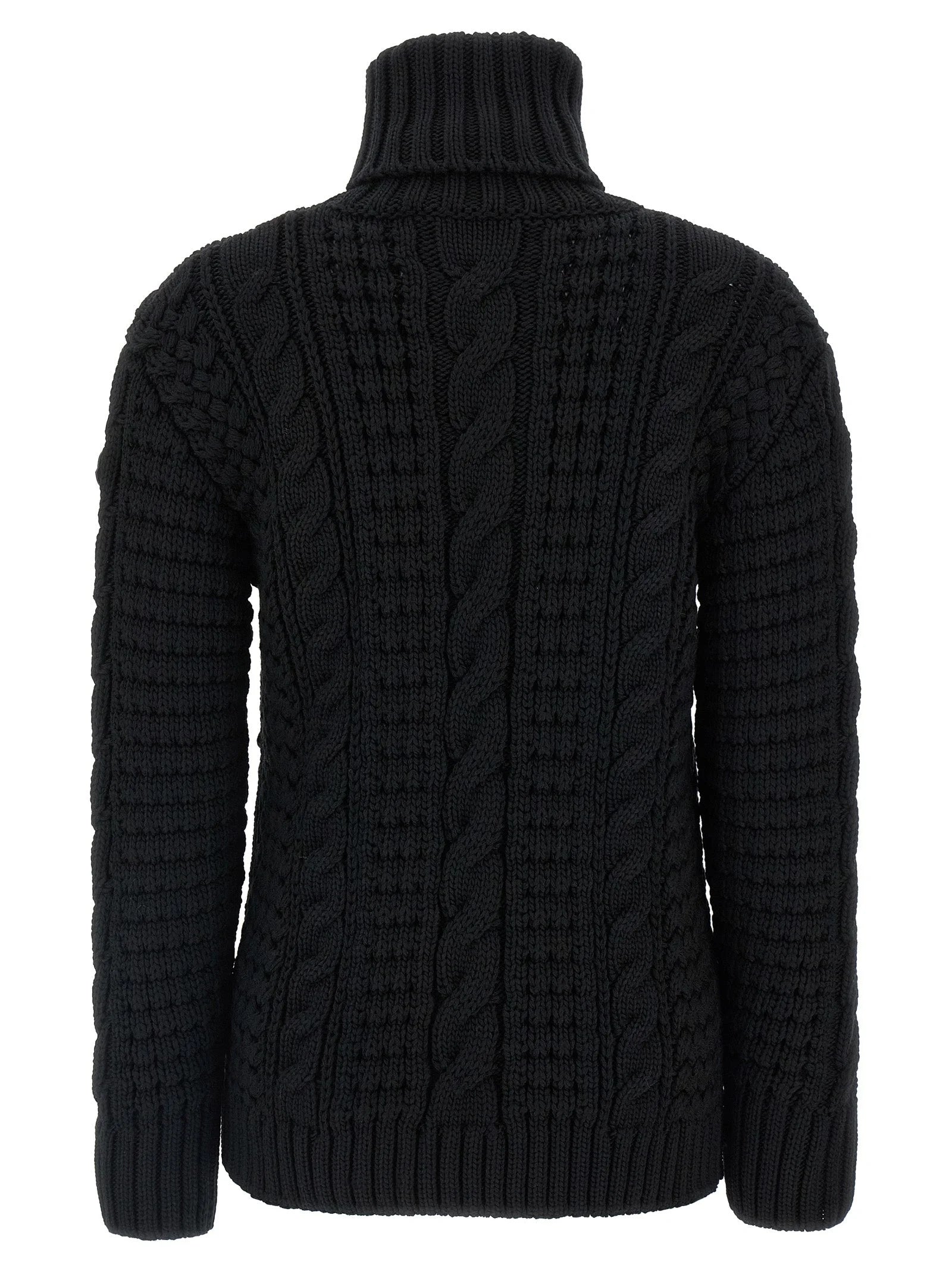 MONCLER GENIUS Black Virgin Wool Cardigan - XS