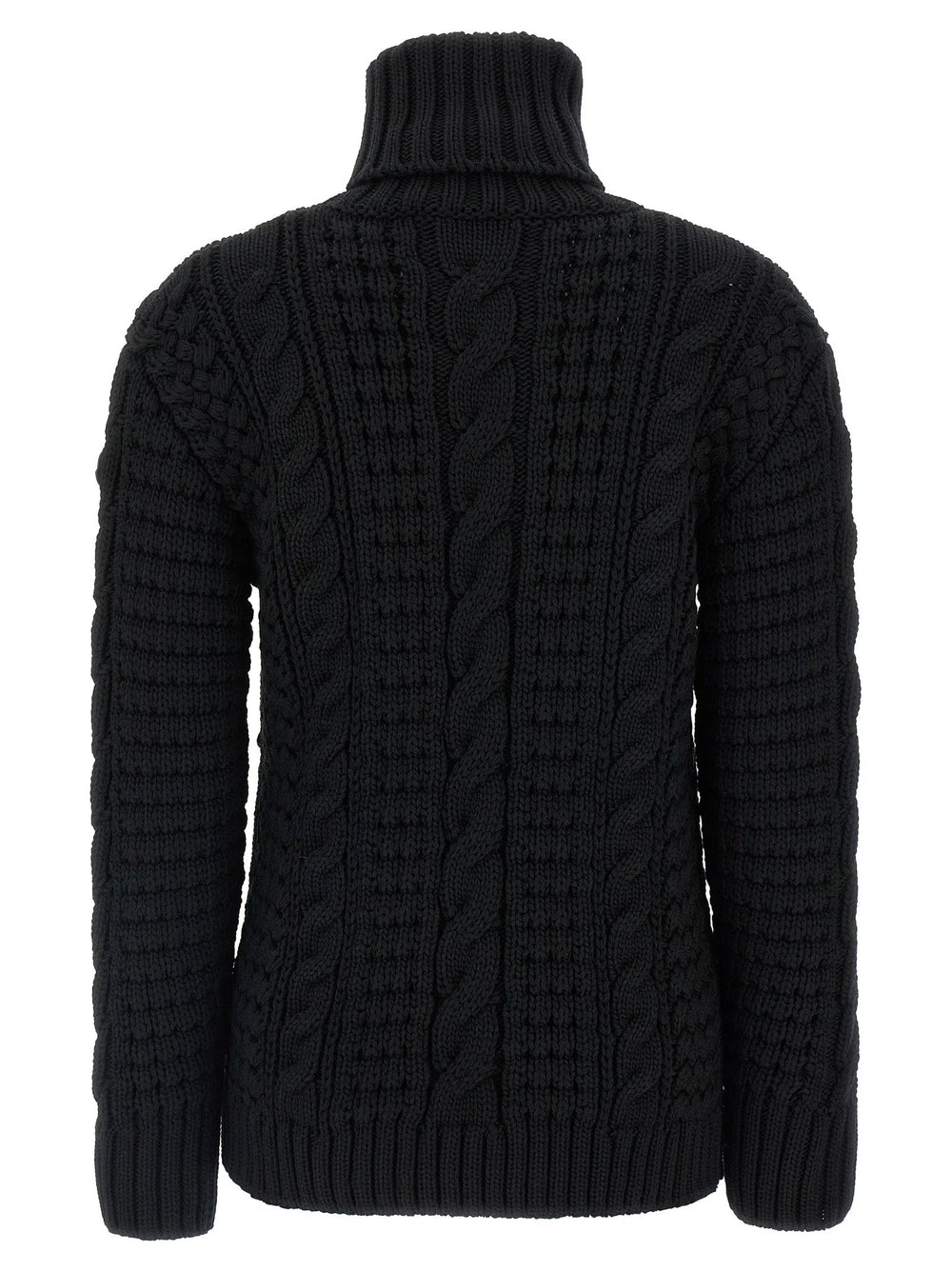 MONCLER GENIUS Black Virgin Wool Cardigan - XS