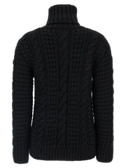 MONCLER GENIUS Black Virgin Wool Cardigan - XS
