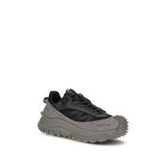 Moncler Gray Calf Leather Bos Taurus Athletic Sneakers