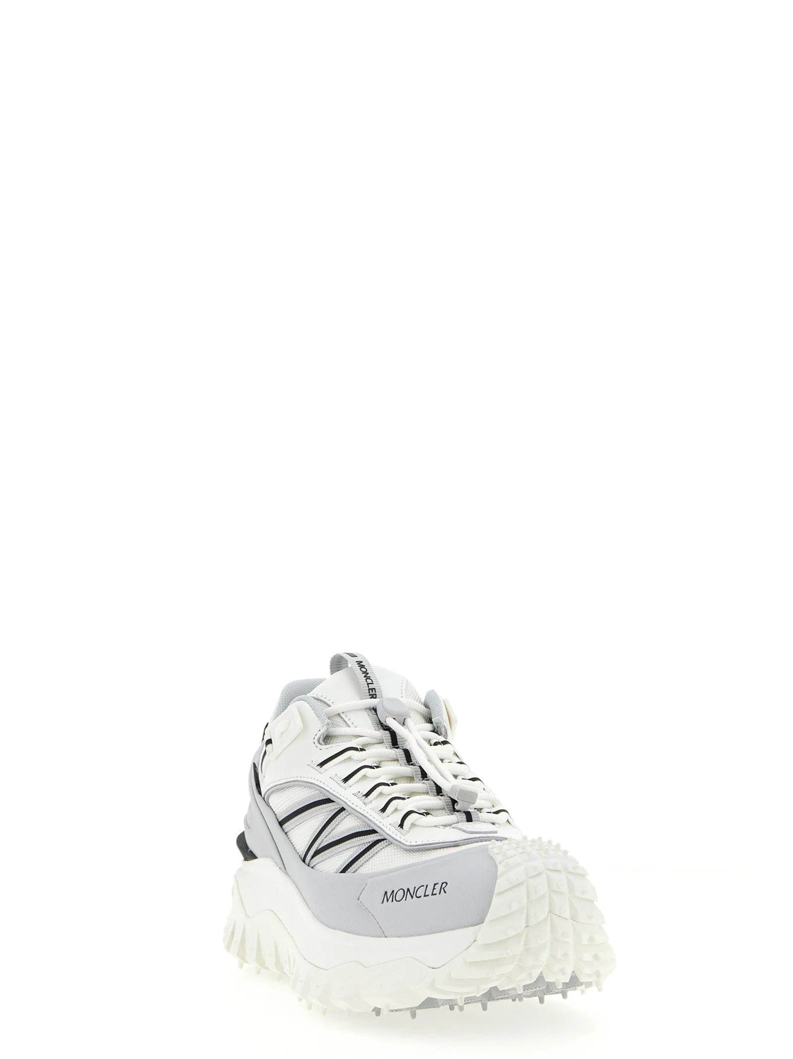 Moncler Gray Polyamide Athletic Sneakers - EU44/US11