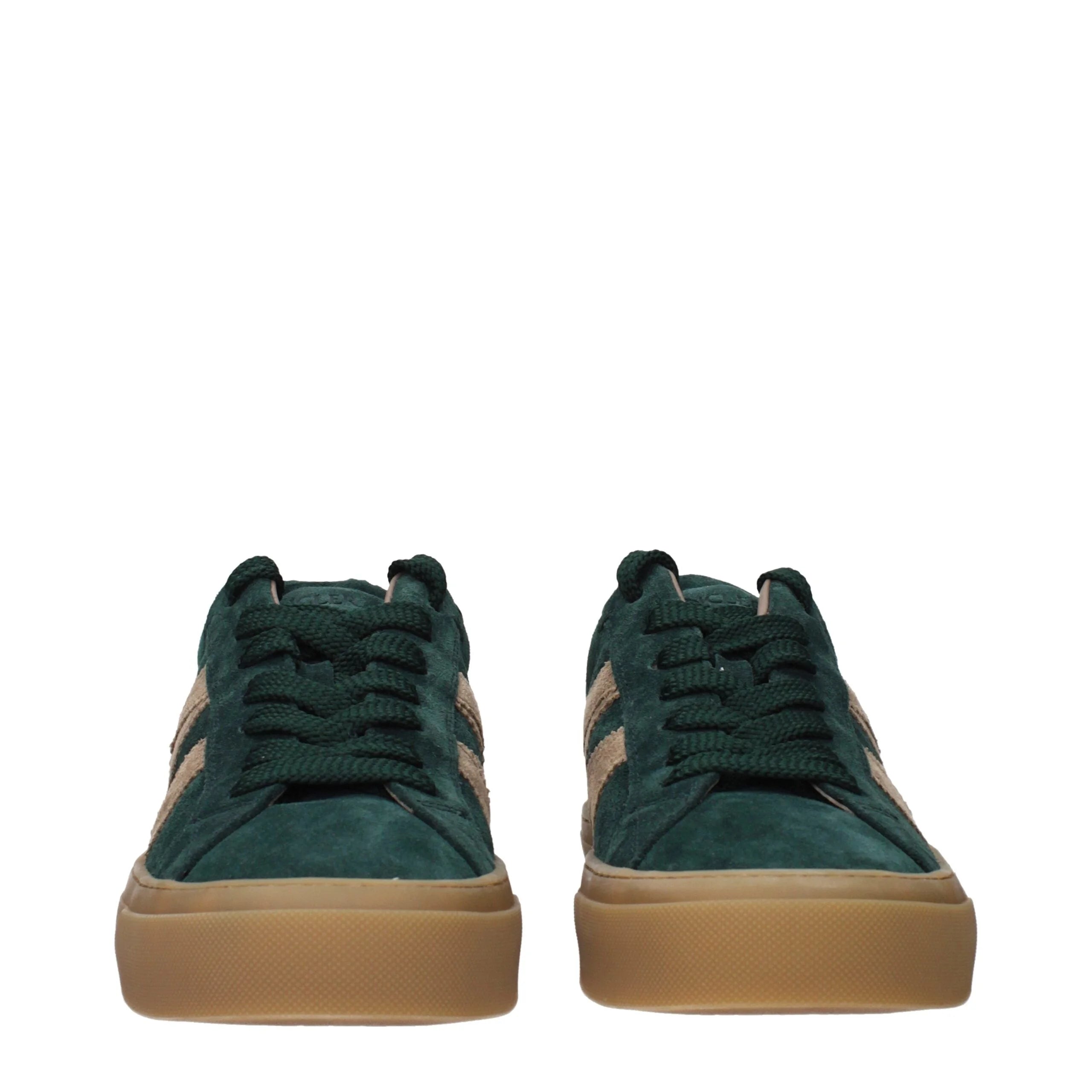 Moncler Green Leather Sneakers - EU40.5/US7.5