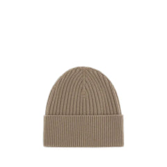 Moncler Grenoble Beige Merino Wool Beanie - UNI