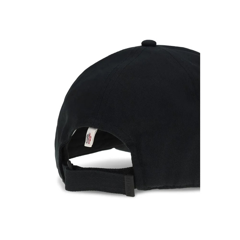 Moncler Grenoble Black Cotton Cap (Baseball Hat) - UNI