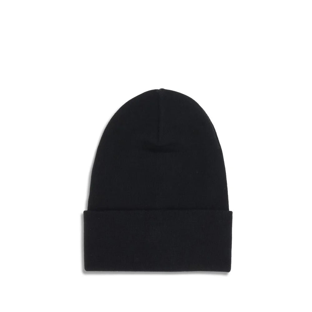 Moncler Grenoble Black Fleece Wool Beanie - UNI