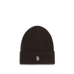 Moncler Grenoble Black Fleece Wool Beanie - UNI