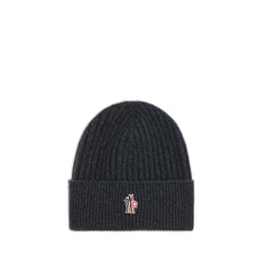 Moncler Grenoble Black Merino Wool Beanie - UNI - Beanies