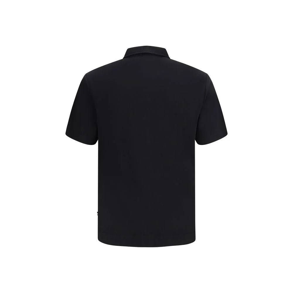 Moncler Grenoble Black Polyamide Polo Shirt