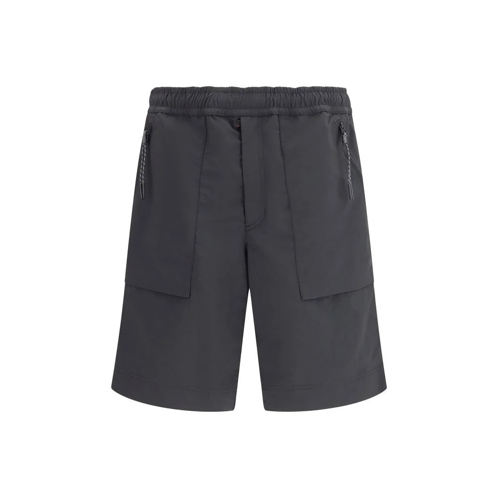 Moncler Grenoble Black Polyester Bermuda Shorts - S