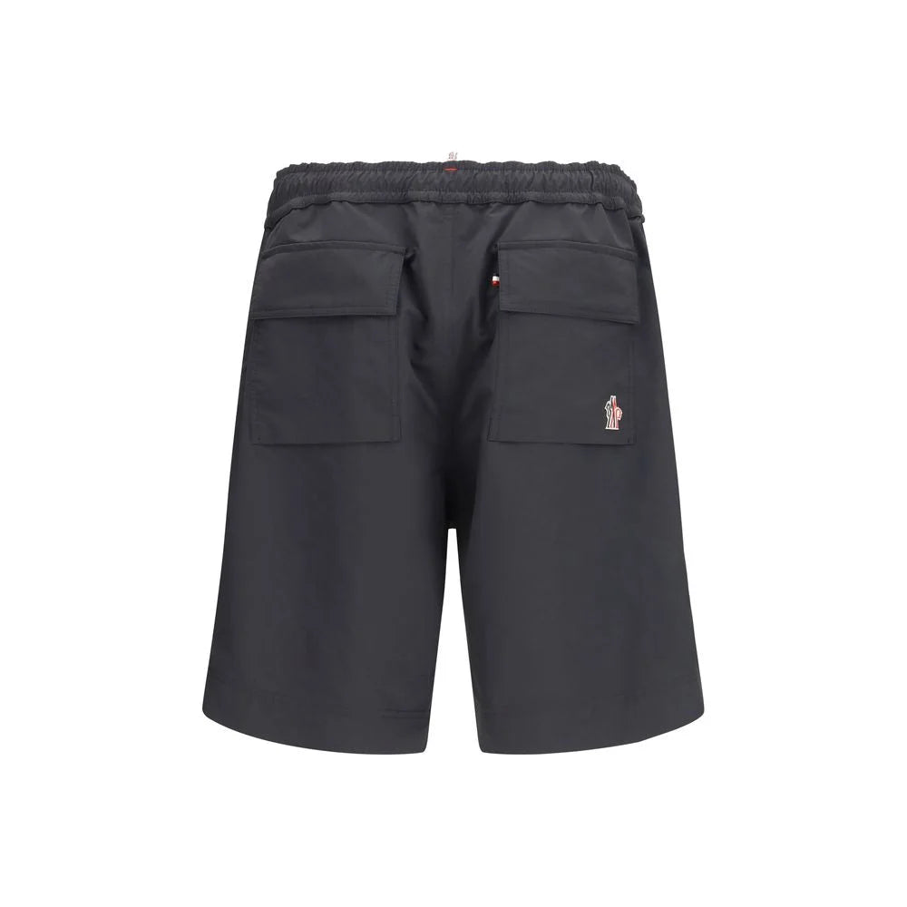 Moncler Grenoble Black Polyester Bermuda Shorts - S