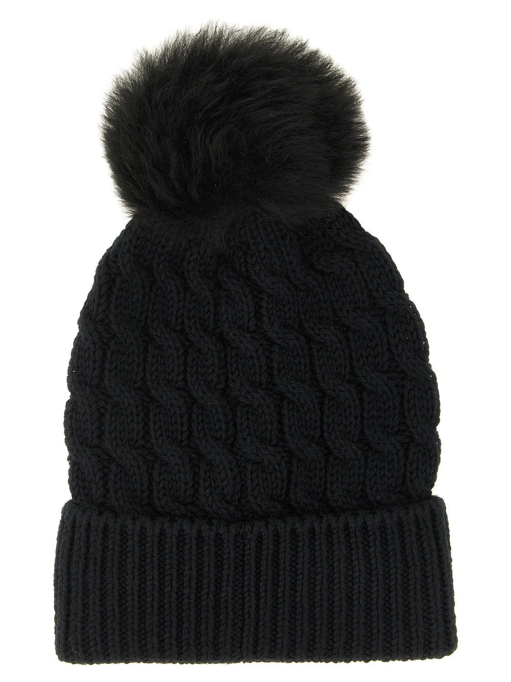 Moncler Grenoble Black Virgin Wool Beanie - UNI