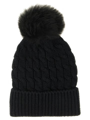 Moncler Grenoble Black Virgin Wool Beanie - UNI