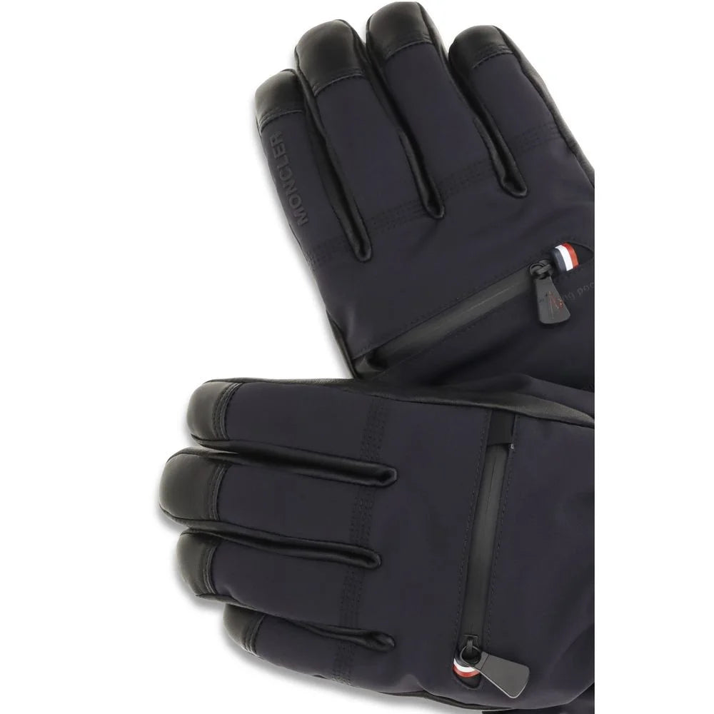 Moncler Grenoble Blue Nylon Gloves