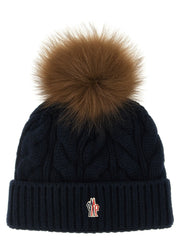 Moncler Grenoble Blue Virgin Wool Beanie - UNI
