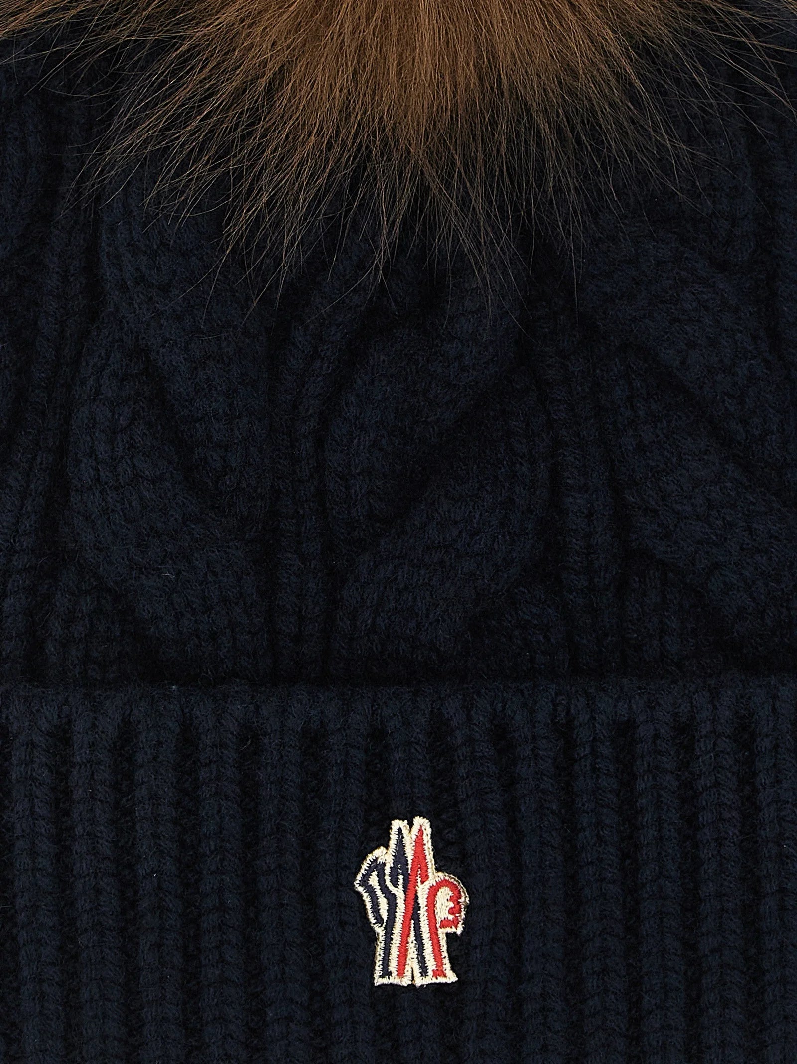 Moncler Grenoble Blue Virgin Wool Beanie - UNI