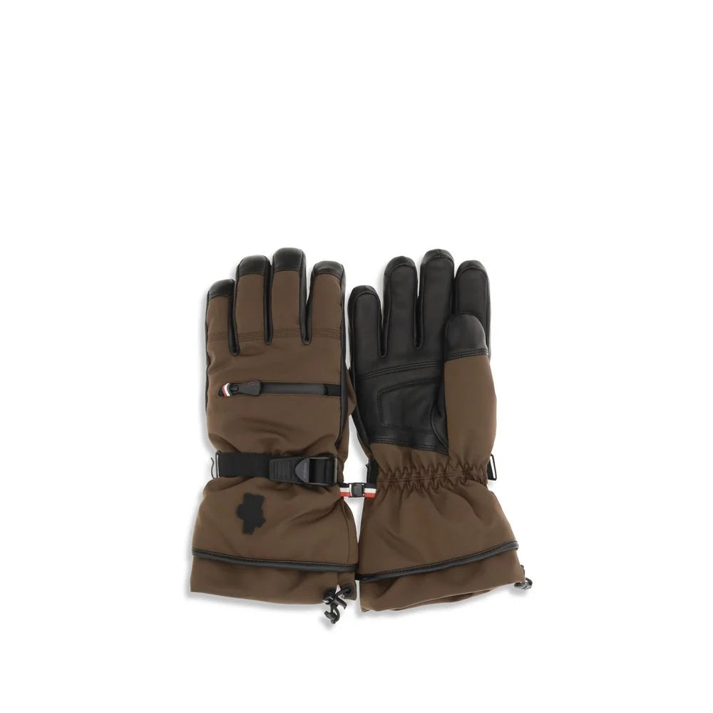 Moncler Grenoble Brown Nylon Gloves