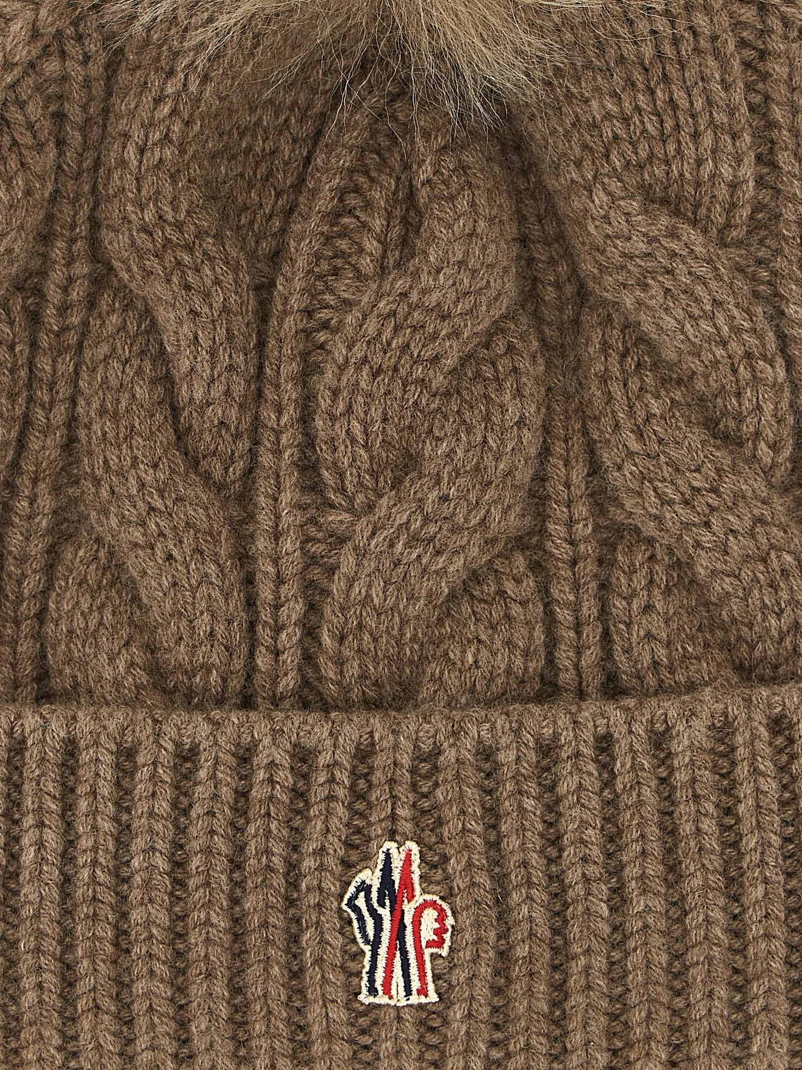 Moncler Grenoble Brown Virgin Wool Beanie - UNI