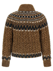 Moncler Grenoble Brown Wool Full-Length Jacket - M