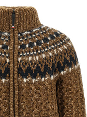 Moncler Grenoble Brown Wool Full-Length Jacket - M