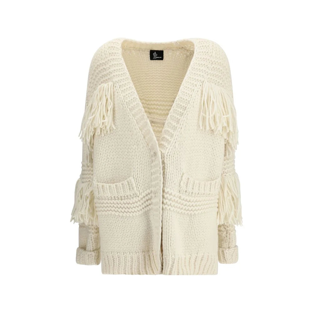 Moncler Grenoble Cream Polyamide Cardigan