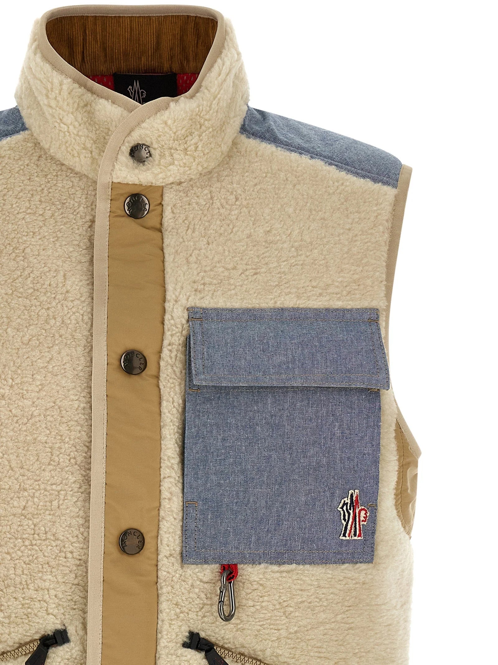 Moncler Grenoble Multicolor Cotton Sleeveless Jacket - L