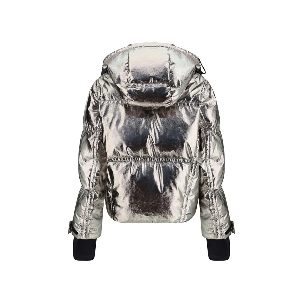 Moncler Grenoble Silver Polyester Coat - 2