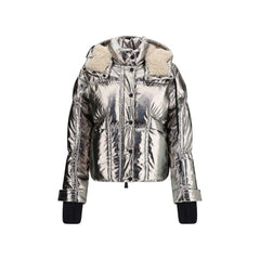Moncler Grenoble Silver Polyester Coat - 2