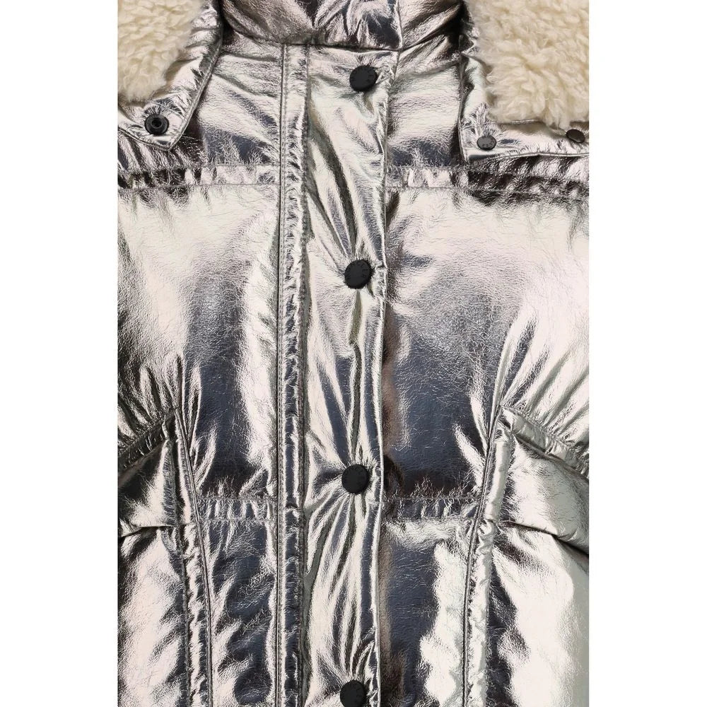 Moncler Grenoble Silver Polyester Coat - 2