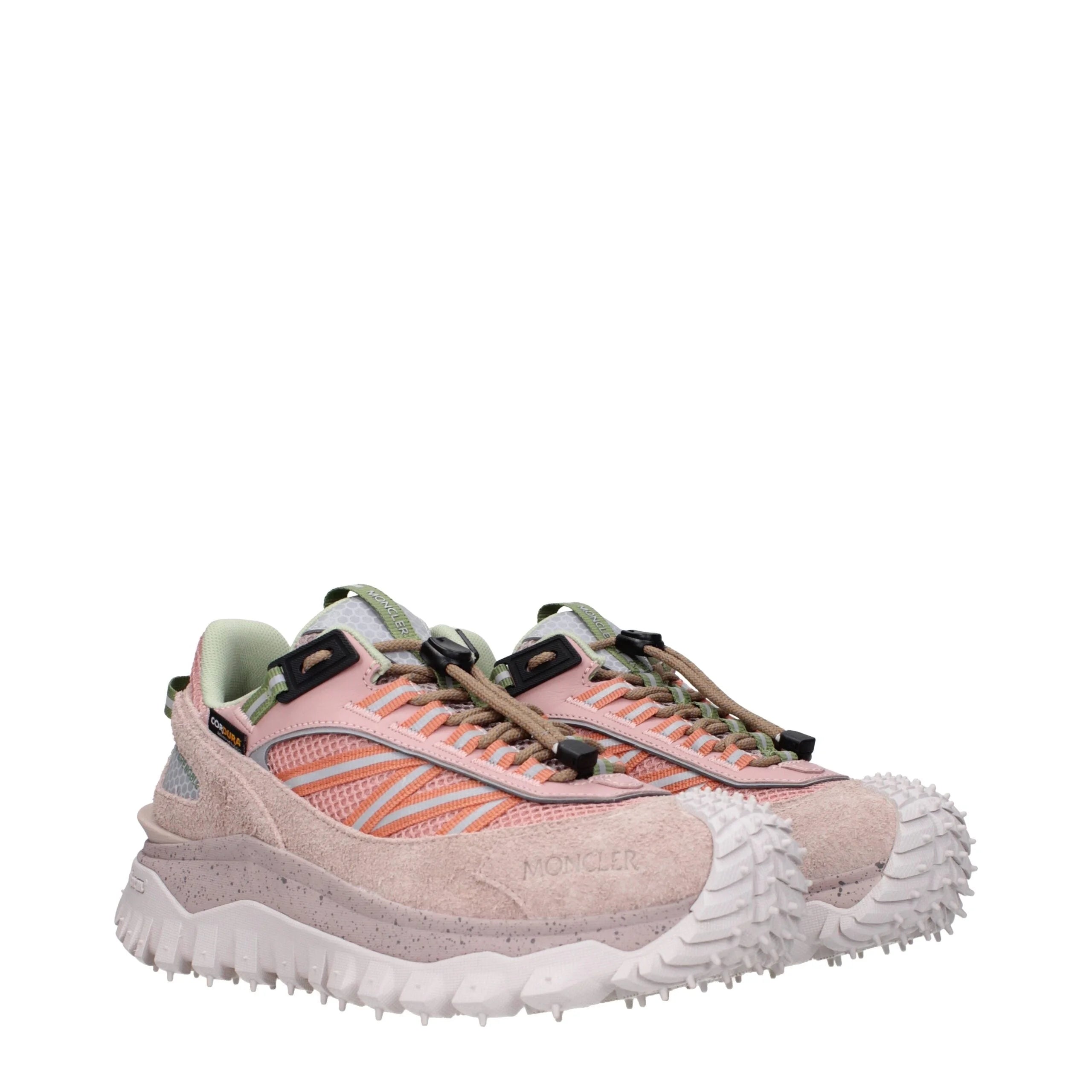 Moncler Pink Leather Athletic Sneakers - EU40/US10