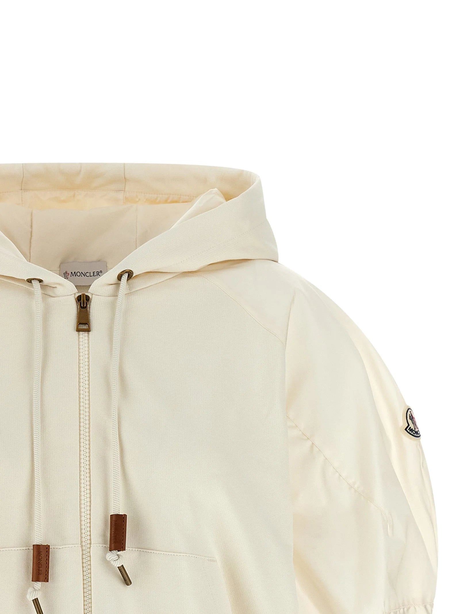 Moncler White Cotton Hoodie