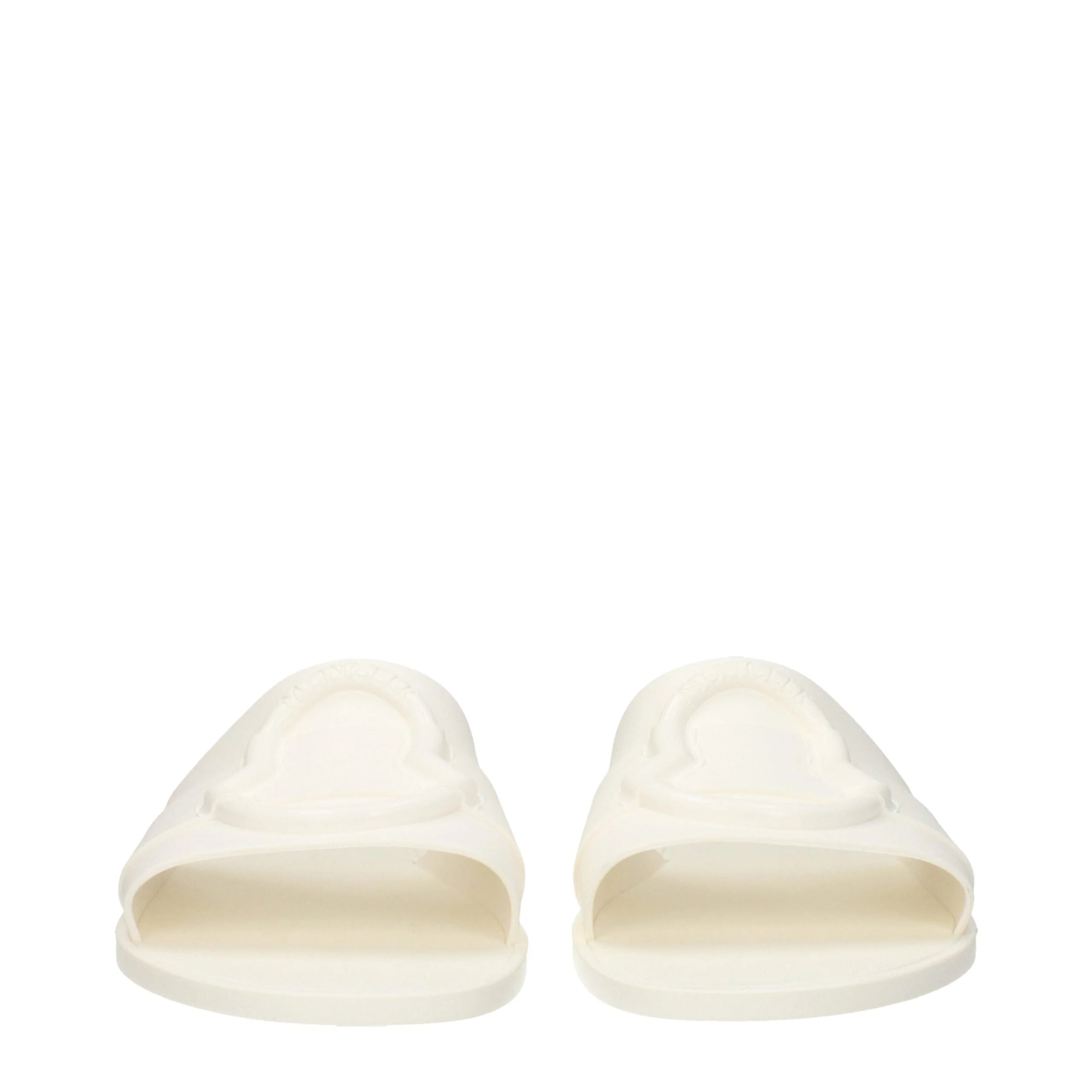 Moncler White Cotton Slippers Sandals - EU40/US10 - Sandals