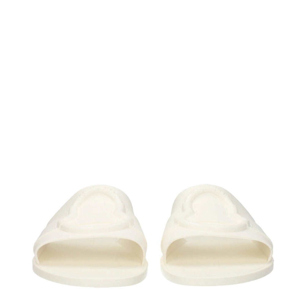Moncler White Cotton Slippers Sandals - EU40/US10 - Sandals