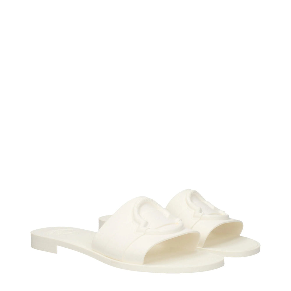 Moncler White Cotton Slippers Sandals - EU40/US10 - Sandals