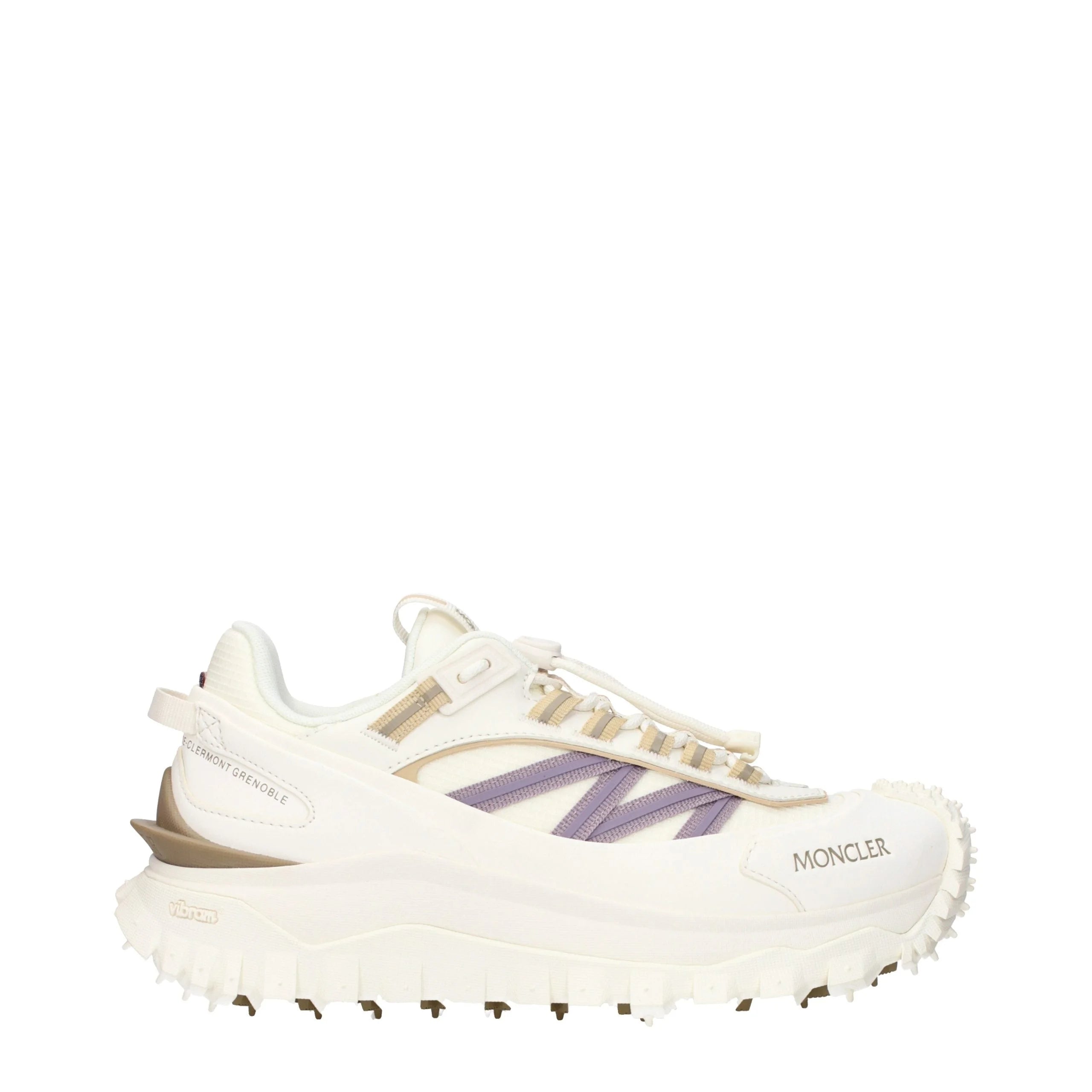 Moncler White Fabric Athletic Sneakers - EU39/US9