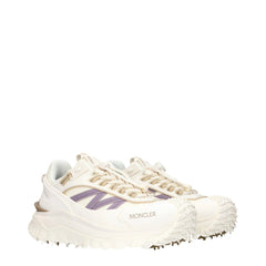 Moncler White Fabric Athletic Sneakers - EU39/US9