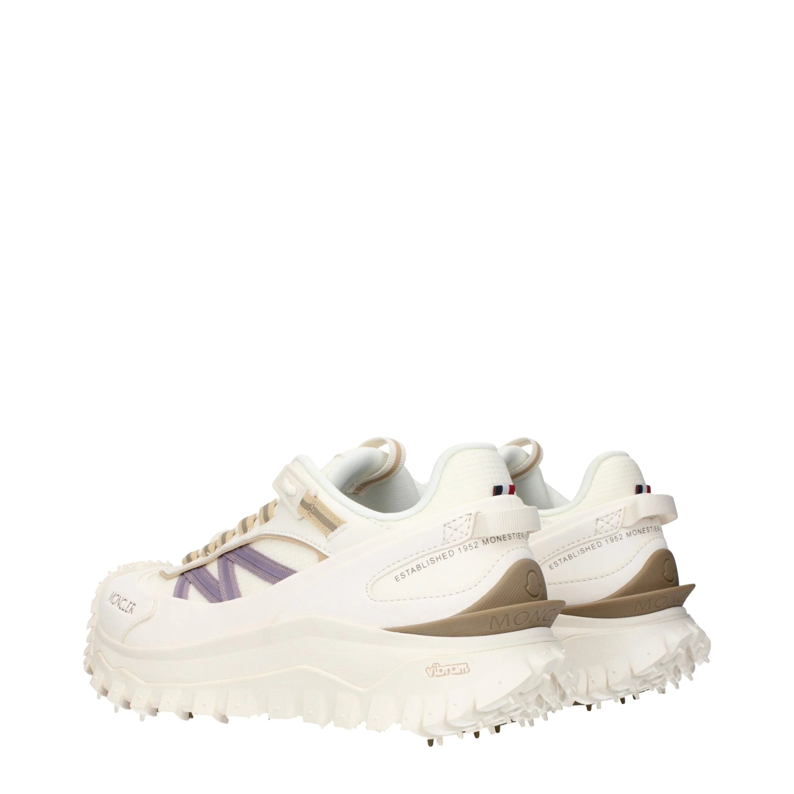 Moncler White Fabric Athletic Sneakers - EU39/US9