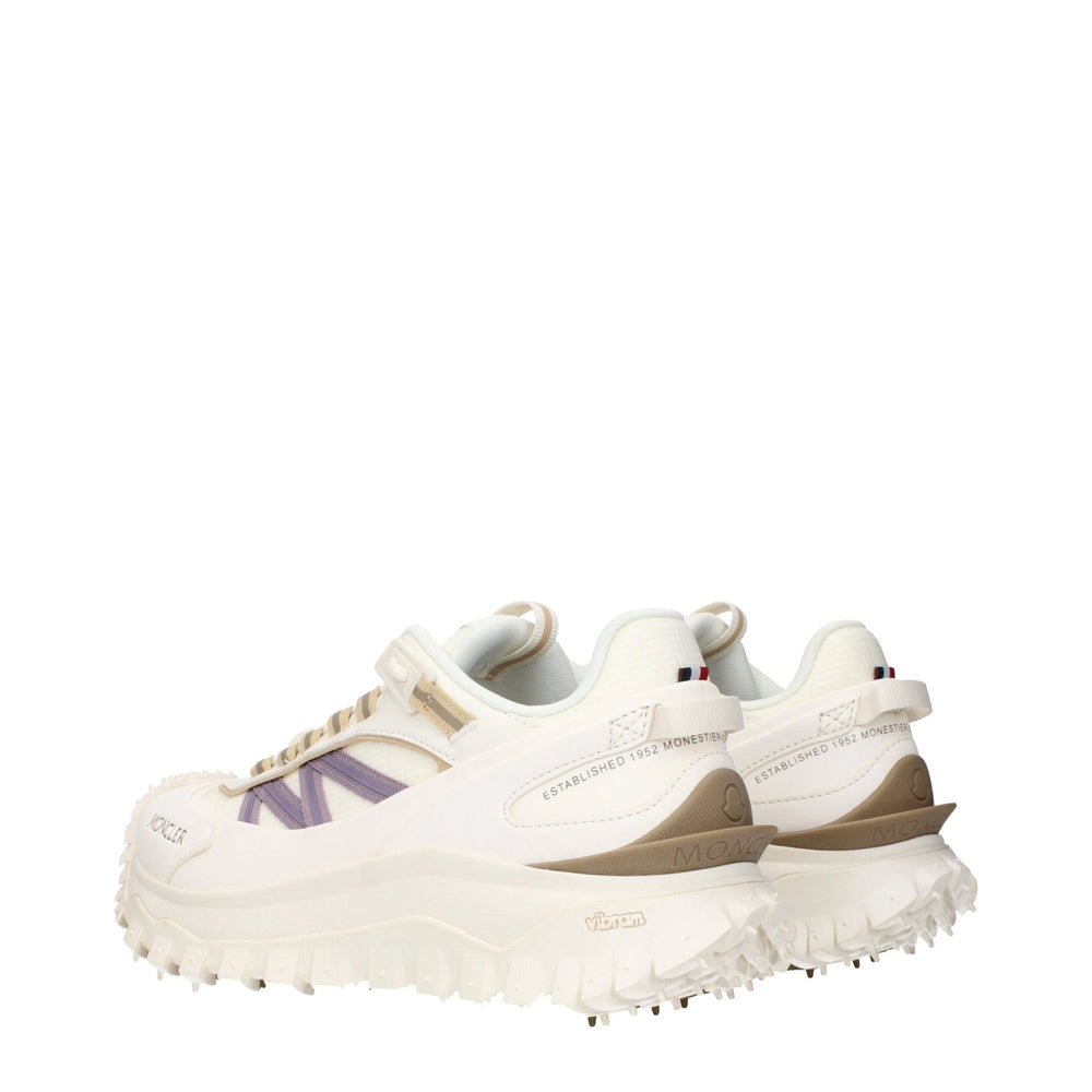 Moncler White Fabric Athletic Sneakers - EU39/US9