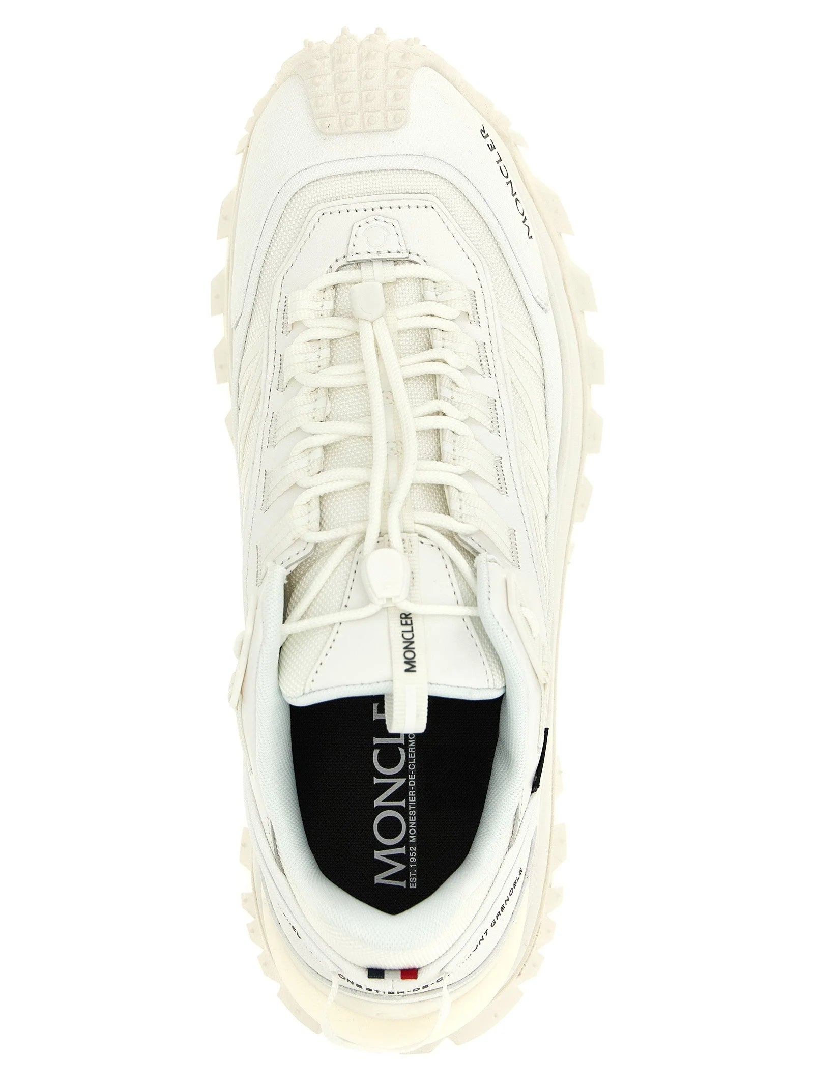 Moncler White Leather Athletic Sneakers