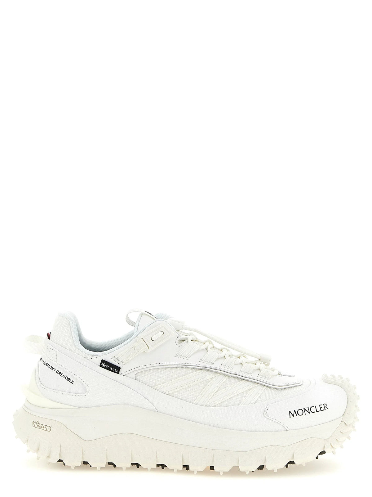 Moncler White Leather Athletic Sneakers