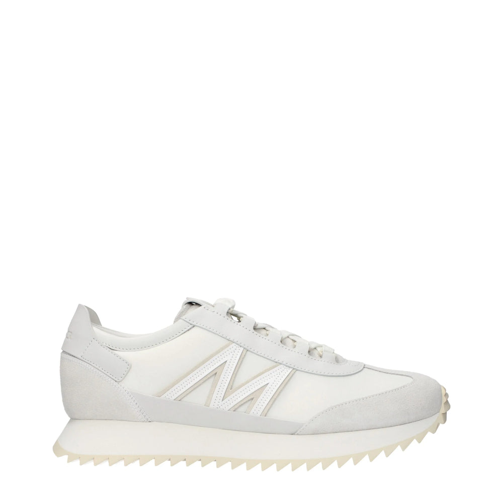Moncler White Leather Athletic Sneakers