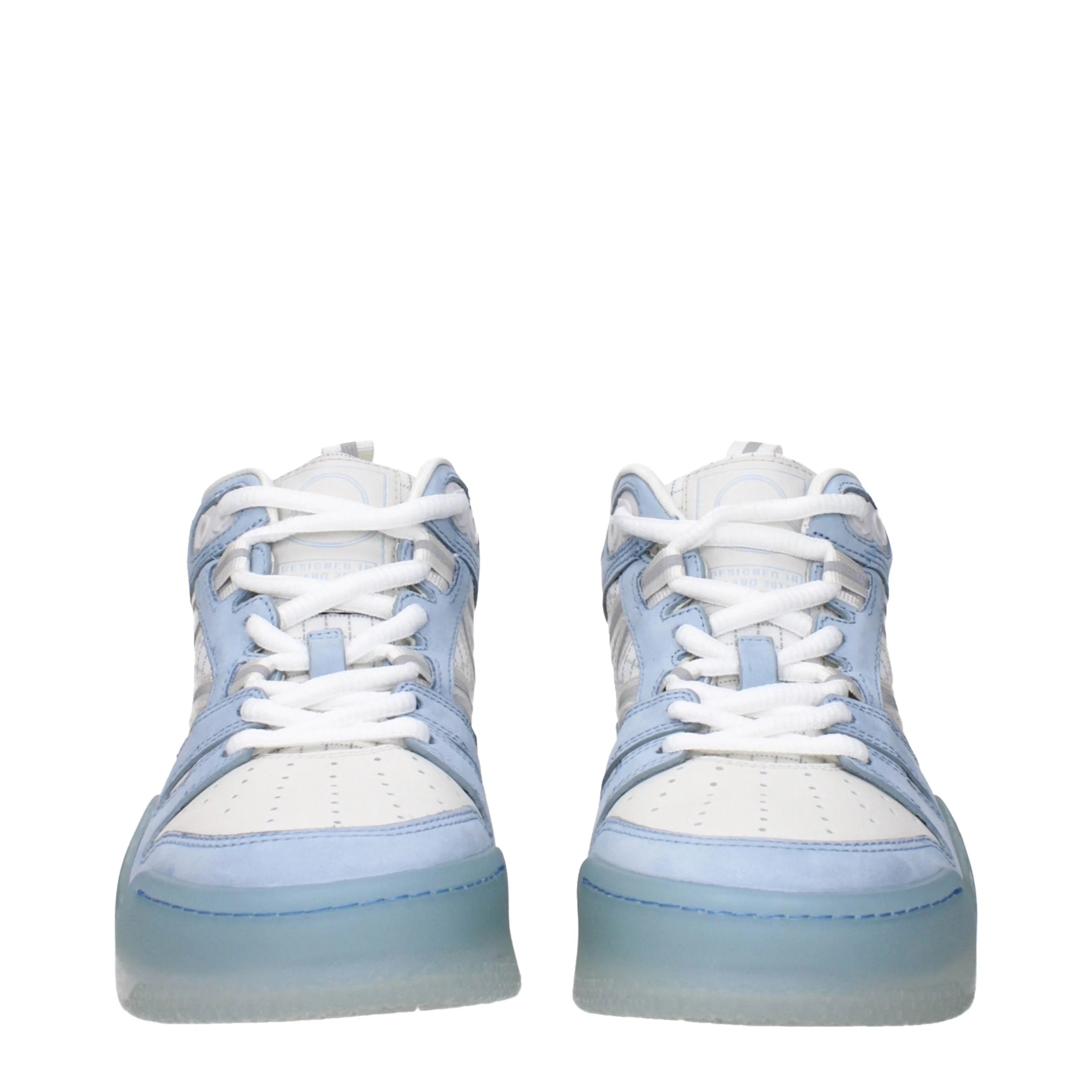 Moncler White Leather High Tops - EU36/US6