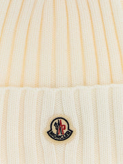 Moncler White MicroModal Beanie - UNI