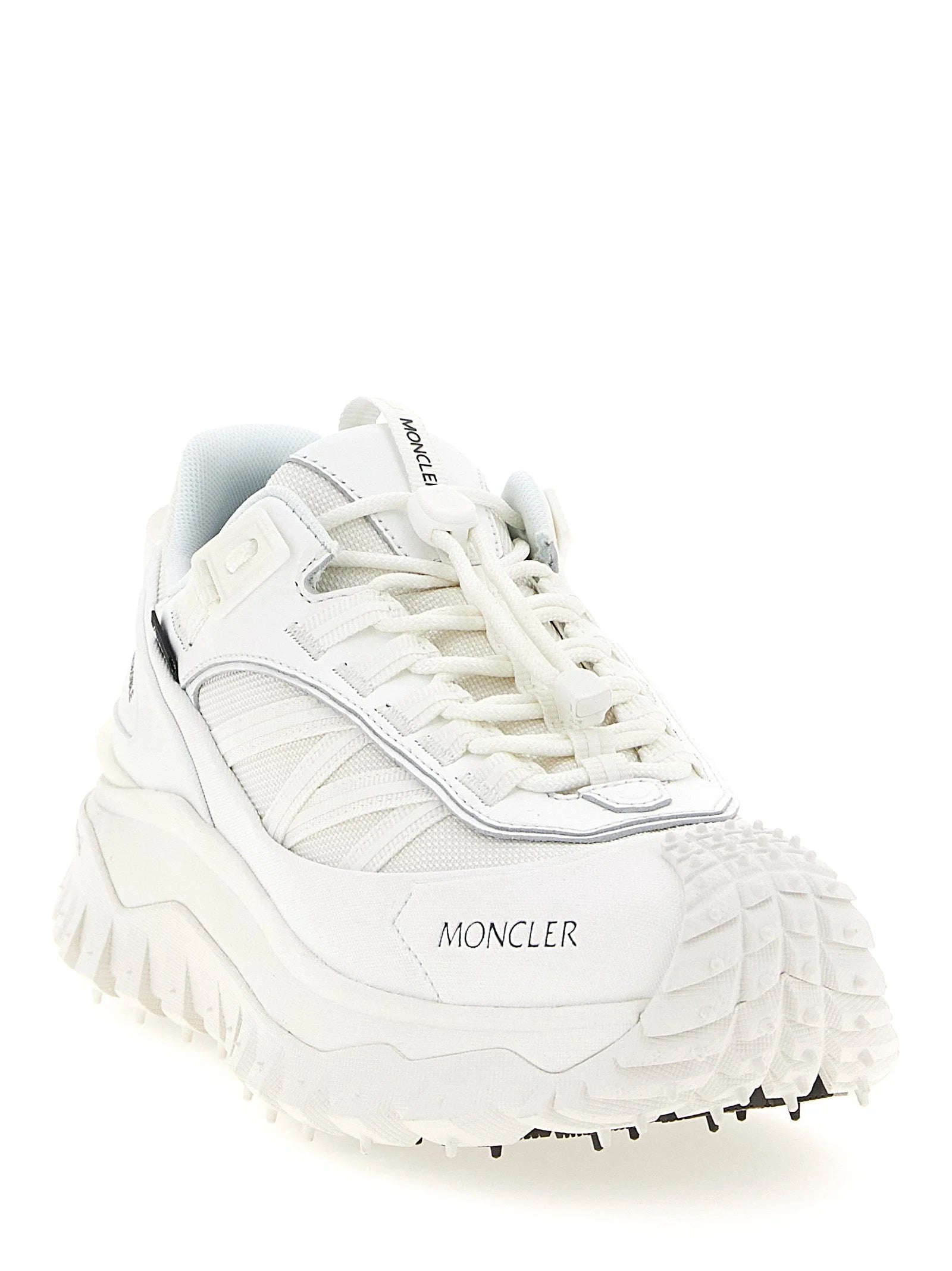 Moncler White Polyamide Athletic Sneakers