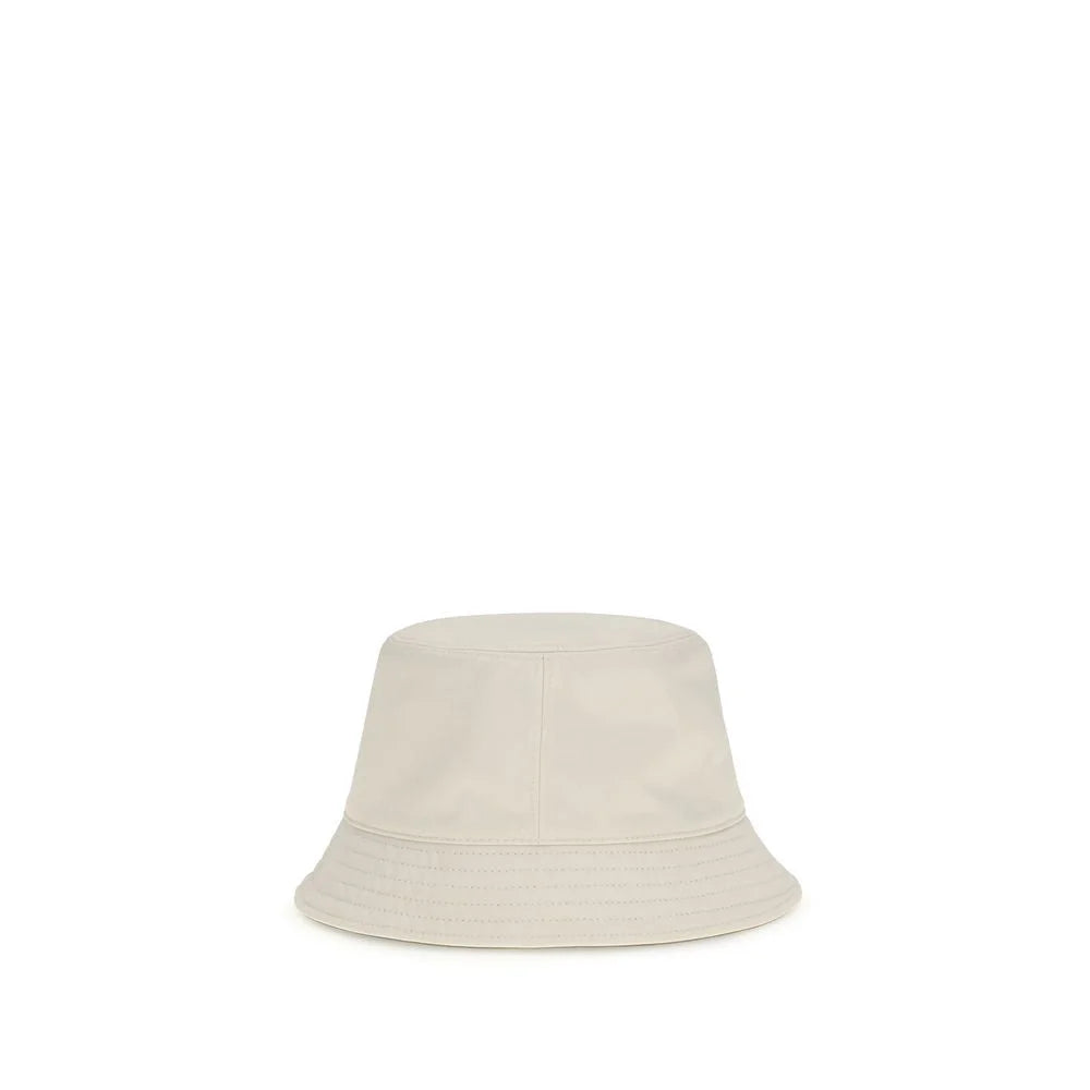 Moncler Vit Bucket Hat i Polyester - S