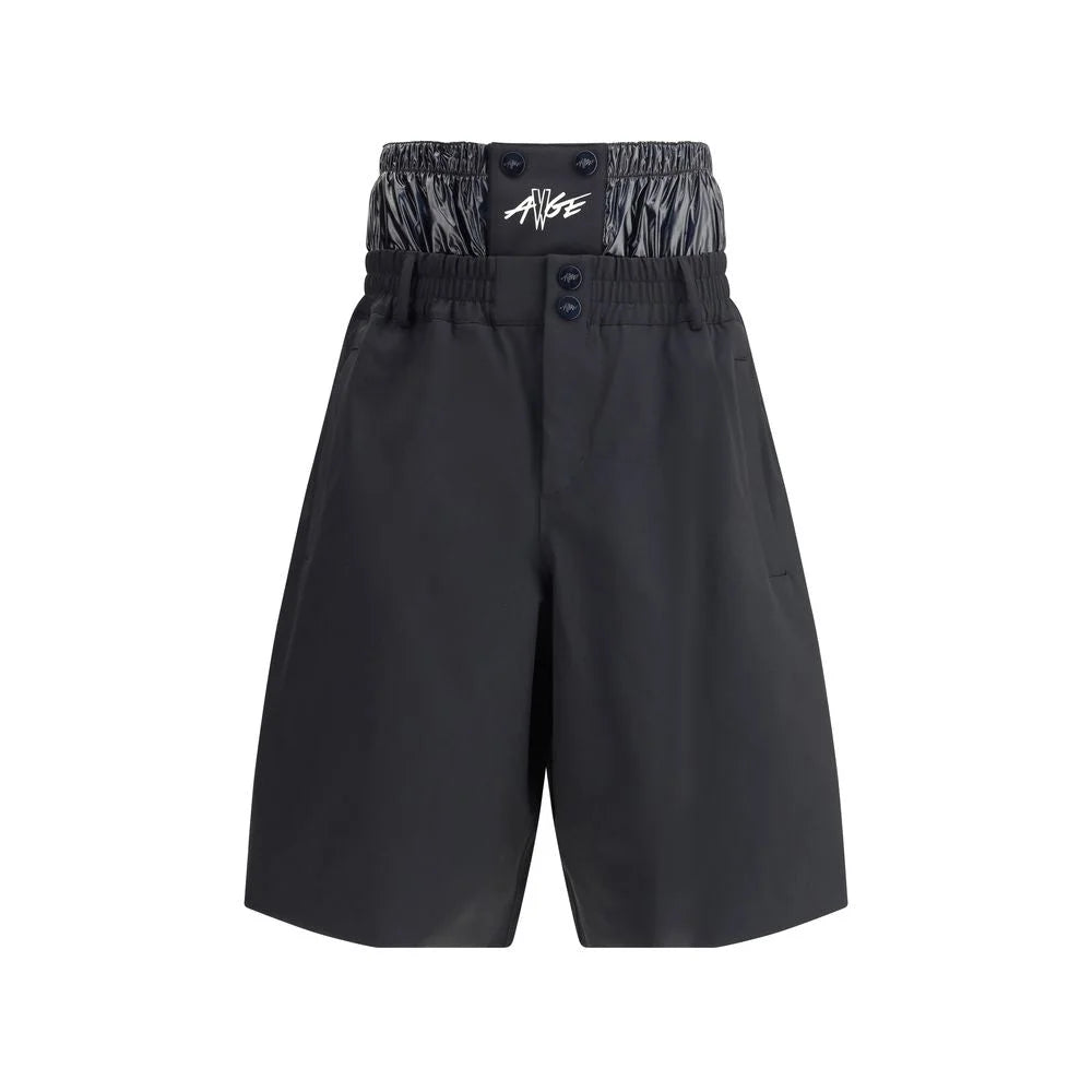 MONCLER x ASAP ROCKY Black Polyamide Bermuda Shorts - IT46 | S