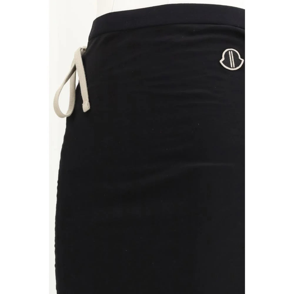 Moncler x Rick Owens Black Cotton Long Skirt